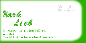 mark lieb business card